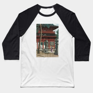 Nio Gate at Ikegami Honmonji Temple by Tsuchiya Koitsu Baseball T-Shirt